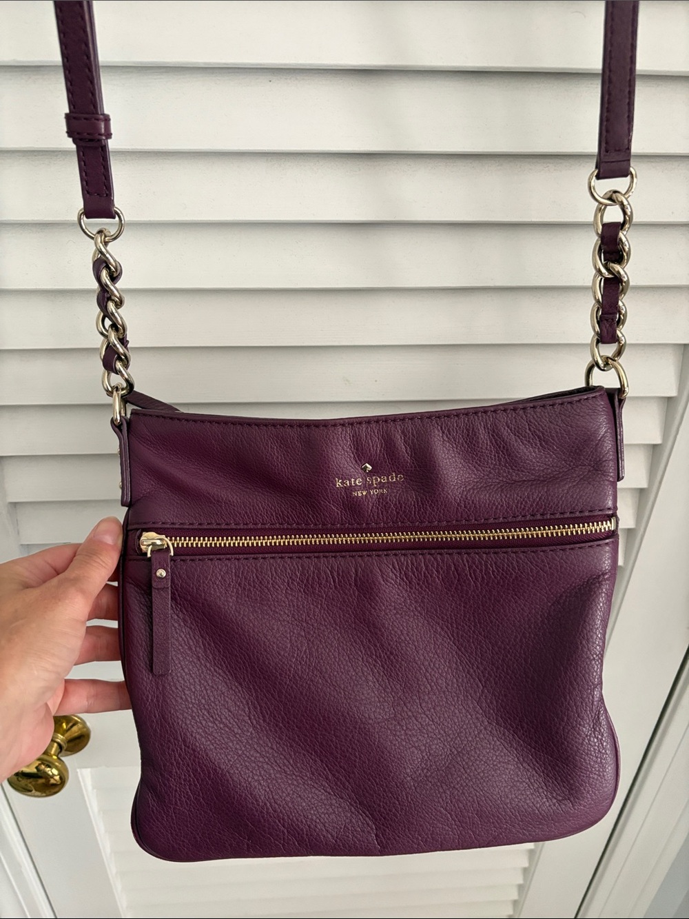kate spade Plum Leather Crossbody Purse